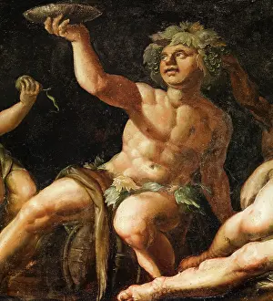 Bolsover: Detail of painted panel, Elysium Room, Bolsover Castle