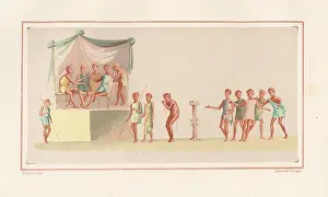 Fullers: Painted scene of a feast day from the new