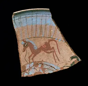 Shards: Painted shard depicting a horse
