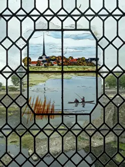 Pane: Painted window, Chateau de Sully-sur-Loire, Loiret, France
