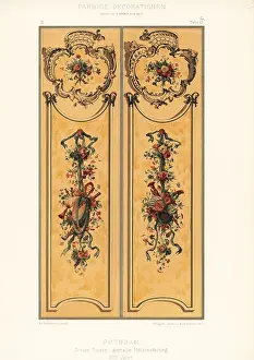 Xviii Jahrh: Painted wood panels in the New Palace, Potsdam, 18th century