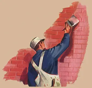 Coating: Painter Coats Wall