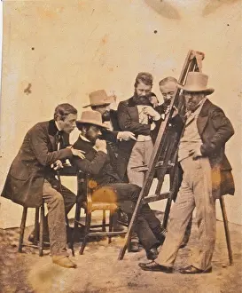 Easels: The painter (from left) Posch and Ferdinand