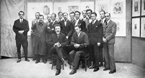 Lucerna: Painter Max Svabinsky, left, during his students