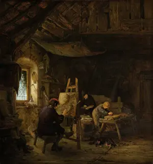Ostade: The Painter's Studio, by Adriaen van Ostade