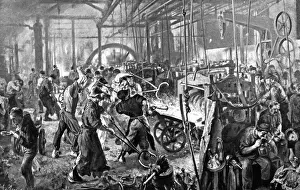 Industrialization: Painting by Adolf Wenzel, 1875