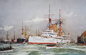 Launched: Painting depicting HMS Centurion