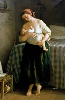 Preti: Painting depicting The Suckling, conserved