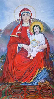 Halo: Painting, Haghpat monastery, Haghpat, Lori, Armenia