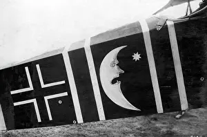 Kaiserreich: Painting on the hull of a German fighter, 1918