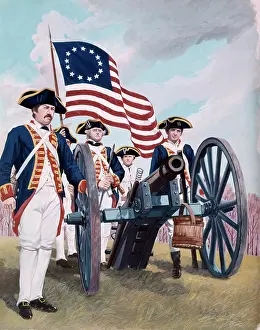 Sculling: Painting Illustration Of Artillery