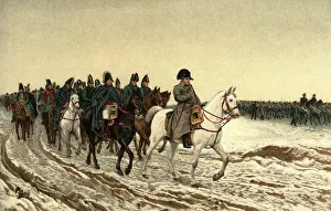 Meissonier: Painting by Meissonier Showing Napoleon and Troops