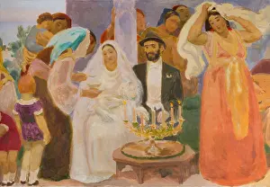 Menorah: Painting, Musee d'Art et d'Histoire, Palais des Archeveques