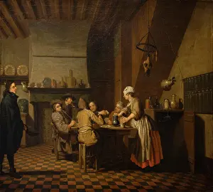 Barmaid: Painting, Musee des Ursulines, Macon, Saone-et-Loire, France
