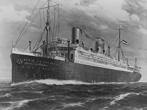 Steuben: Painting of the passenger ship General von Steuben