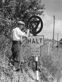 Repainted: PAINTING A ROAD SIGN