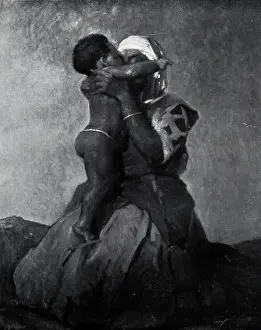 Knelt: Painting of Woman with Boy