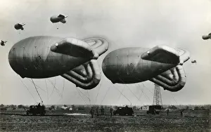 Airstrip: A Pair of Barrage Balloons