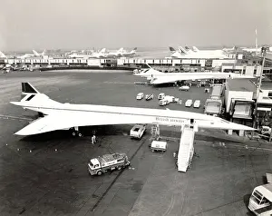 Tarmac: A pair of British Airways Concordes (including G-BOAA)