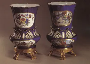 Chinoiserie: Pair of Flower Pots