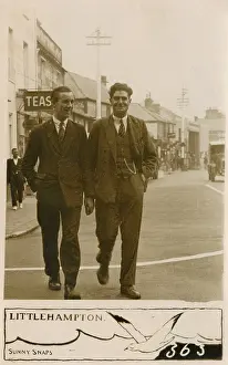 Grenville Collins / Tom Gillmor Collection: Pair of jolly young chaps off to the pub in Littlehampton