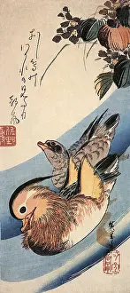 Leafy: A Pair of Mandarin Ducks, by Hiroshige