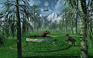 Wreck: A pair of Sabre-Tooth Tigers encountering UFO's