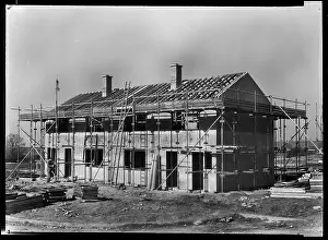 Bratton: A pair of semi-detached Easiform houses under construction