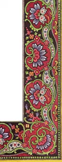 Edging: Paisley Floral Border Pattern