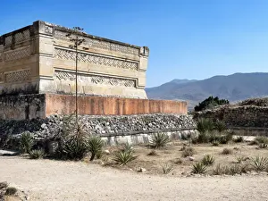 Frieze: Palace of the Columns, Columns Group, Mitla, Oaxaca, Mexico