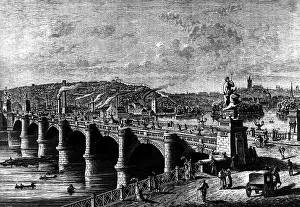 Vltava: Palacky Bridge in Prague, Czech republic