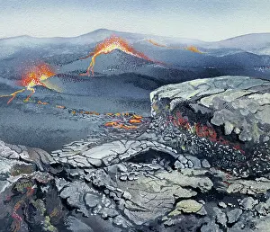 Dunning: Palaeocene volcanic landscape, Antrim