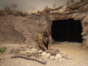 Museums: Palaeolithic reconstruction, Sanliurfa Museum, Urfa, Turkey