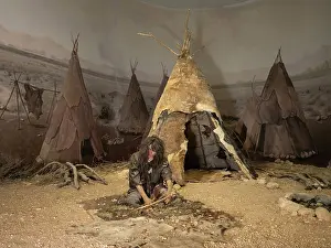 Museums: Palaeolithic reconstruction, Sanliurfa Museum, Urfa, Turkey