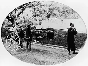Palanquin: palanquin - rickshaw - transportation - China - historical
