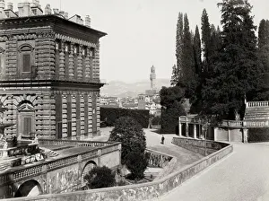 Vecchio: Palazzo Vecchio dal Giardino Boboli, Boboli Gardens Italy