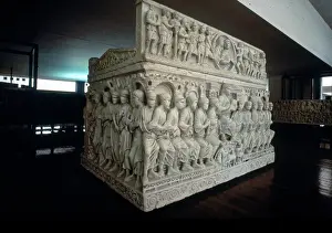 Paleochristian: Paleochristian sarcophagus, on the front