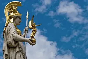 Goddesses: Detail of Pallas Athene fountain in front of
