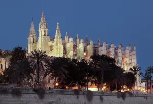 Floodlighting: Palma Cathedral, Palma de Mallorca, Majorca