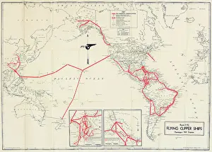 Clipper: Pan American Airways route map