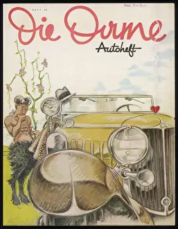 C1930: PAN FIGURE & CAR C1930