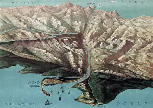 Muret: Panama Canal, Relief, 1881