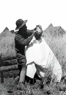Underwood: Pancho Villa Expedition, Army Headquarters Barber, 1916