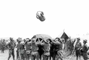 Underwood: Pancho Villa Expedition, Blanket Tossing, 1916