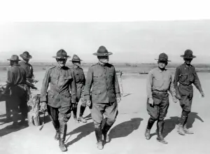 Underwood: Pancho Villa Expedition, Pershing Inspecting Camp, 1916