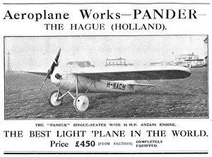 Pander: Pander Single Seat Light Plane. 25HP Anzani
