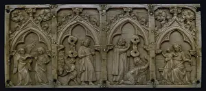 14th Century: Panel from a Casket with Scenes from the Infancy of Christ