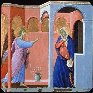 Annunciation: Panel from the Maesta Altarpiece: The Annunciation