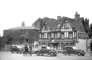Pangbourne: Pangbourne, the George Hotel c1955