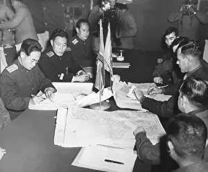 Panmunjom: Panmunjom cease fire talks in Oct. 11, 1951. North
